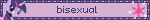 blinkie: Twilight Sparkle next to the word Bisexual