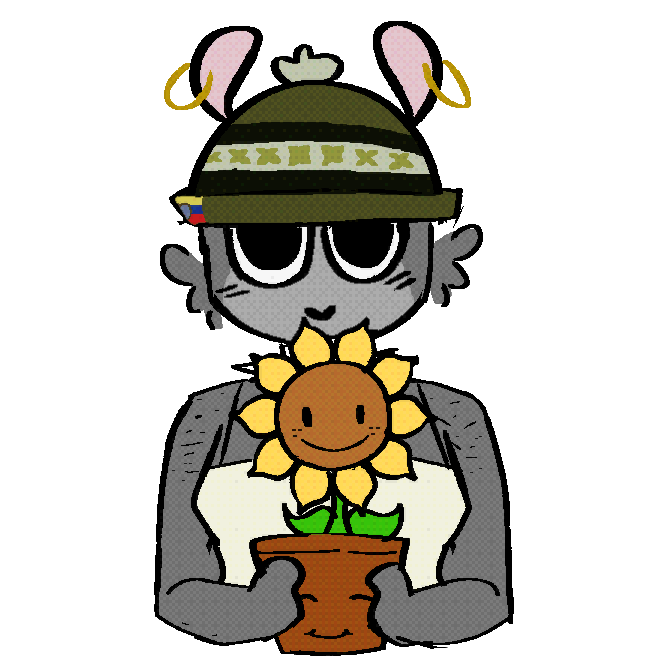My oc holding a PvZ sunflower